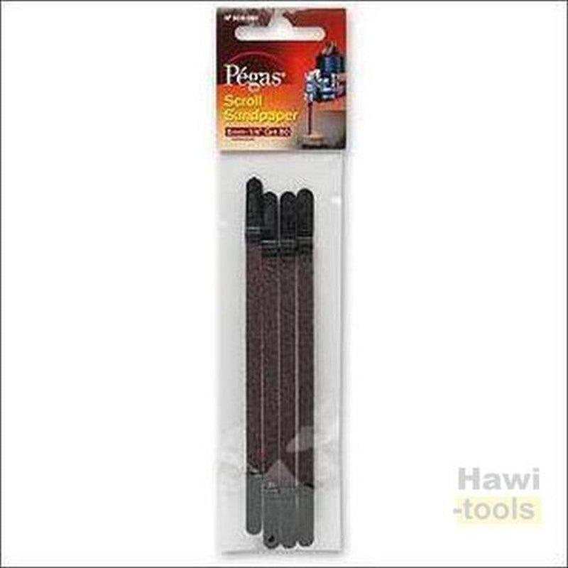 Pegas 320 Grit Scroll Sand-Papers 5" Pack of 4 شفرات صنفره درجة 320 سكرول سو (منشار خطاط) سويسريه ٤ حبات للخشب-Pegas-Hawi tools-هاوي عدد