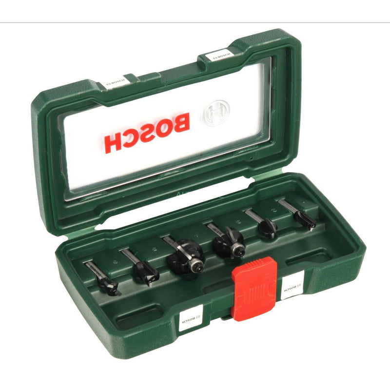 routers 6-piece TC router bit set (6 mm shank) طقم ريش راوتر 6 ملي من بوش-BOSCH-Hawi tools-هاوي عدد