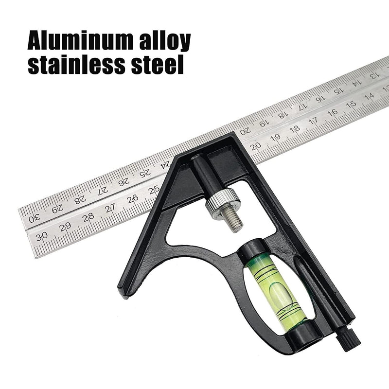ALUMINUM COMBINATION SQUARE 12" 300MM WORKPRO