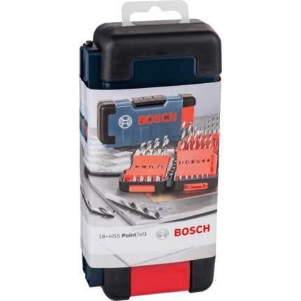 BOSCH HSS Twist Drill Bit PointTeQ Set, 18-Pieces