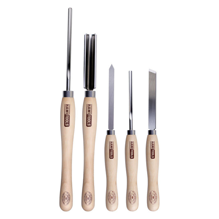 hawi tools woodturning chisel set made by crown UK
