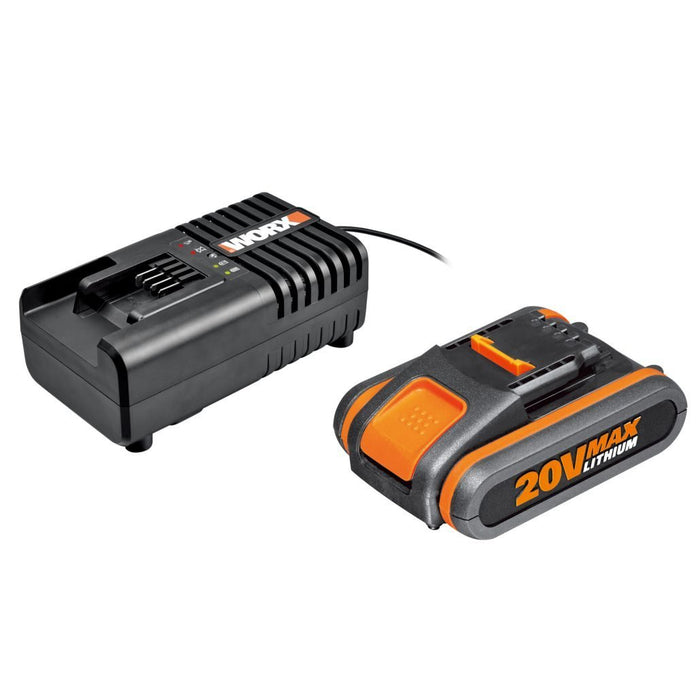 Worx battery and charger kit 20V / 2.0 Ah battery and charger 14.4-20V – WA3601